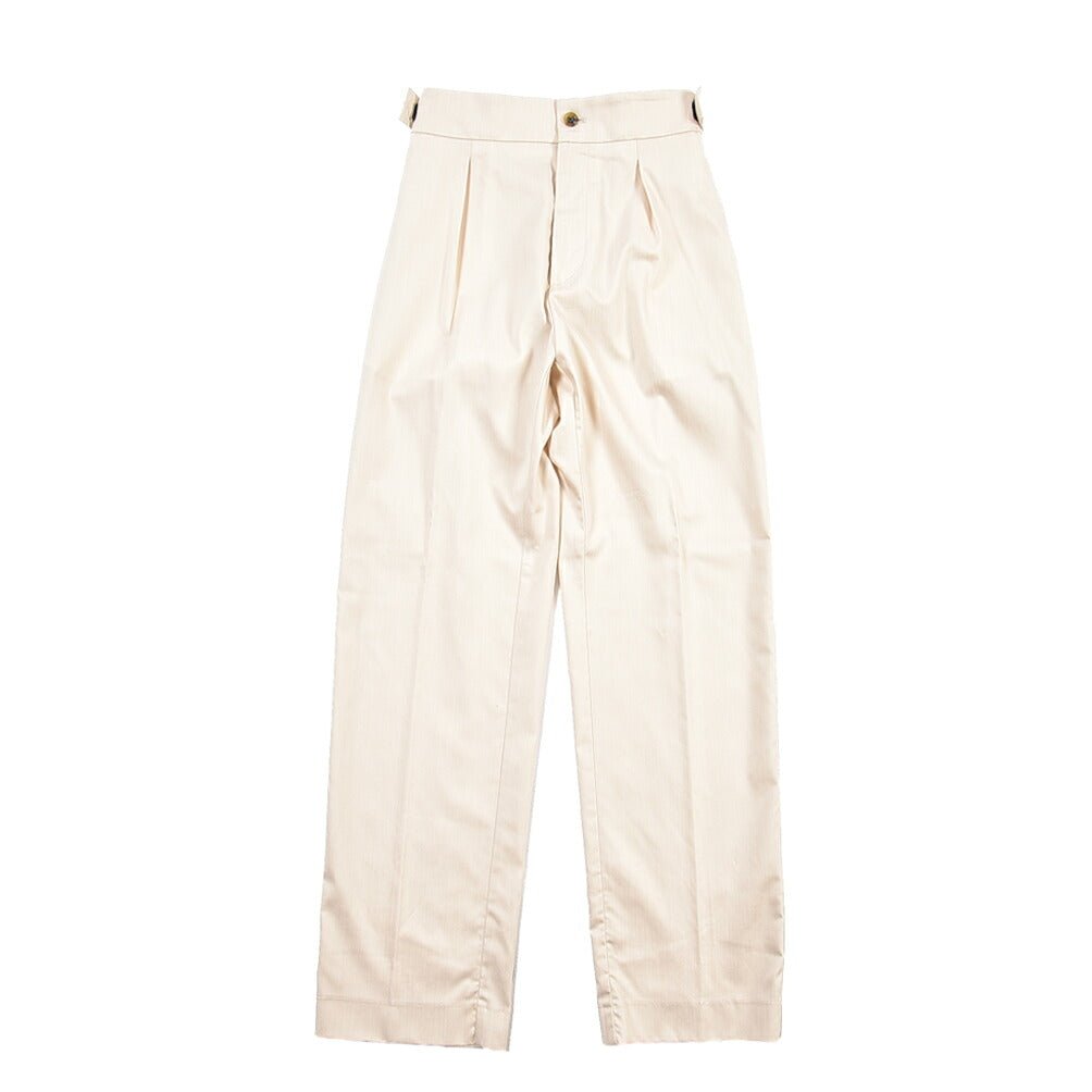 SUMMER SALE｜BERWICH “CHIAIA JOGGER” ストレッチコットン ワンタックワイドパンツ オフホワイト(chalk) 46 | GUARDAROBA MILANO OFFICIAL STORE