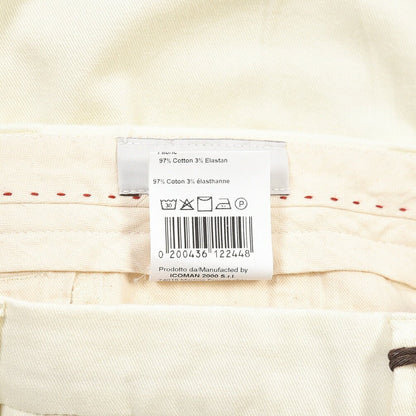 SUMMER SALE｜BERWICH “CHIAIAFF-GD” ストレッチコットン ノータックチノパンツ ホワイト(white) 44 | GUARDAROBA MILANO OFFICIAL STORE