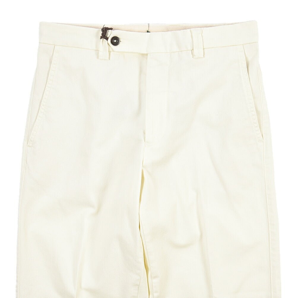 SUMMER SALE｜BERWICH “CHIAIAFF-GD” ストレッチコットン ノータックチノパンツ ホワイト(white) 44 | GUARDAROBA MILANO OFFICIAL STORE