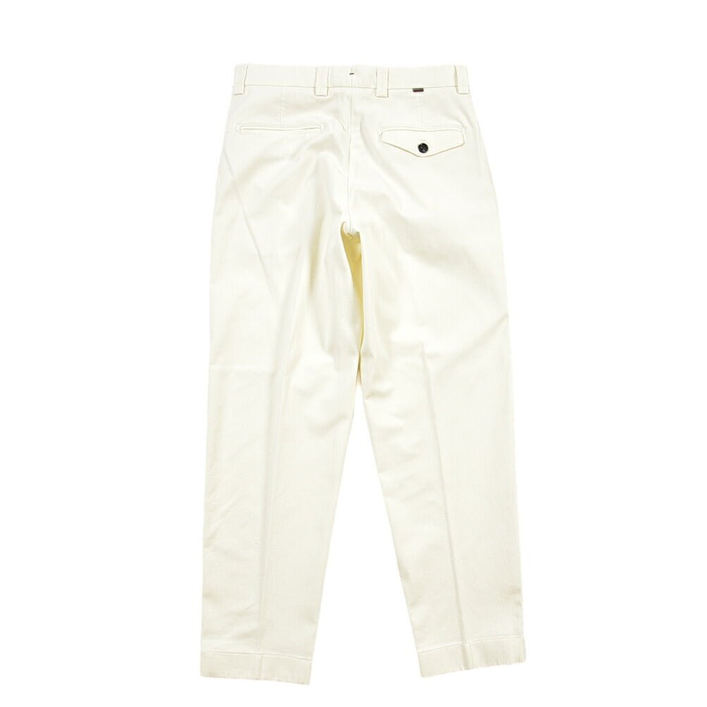 SUMMER SALE｜BERWICH “CHIAIAFF-GD” ストレッチコットン ノータックチノパンツ ホワイト(white) 44 | GUARDAROBA MILANO OFFICIAL STORE