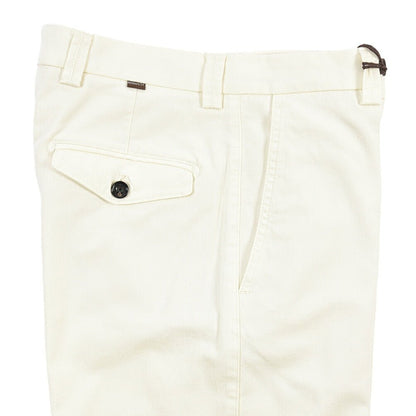 SUMMER SALE｜BERWICH “CHIAIAFF-GD” ストレッチコットン ノータックチノパンツ ホワイト(white) 44 | GUARDAROBA MILANO OFFICIAL STORE