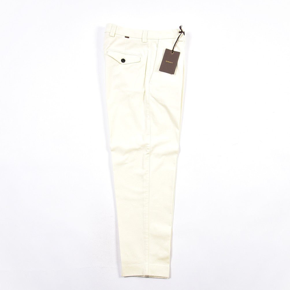 SUMMER SALE｜BERWICH “CHIAIAFF-GD” ストレッチコットン ノータックチノパンツ ホワイト(white) 44 | GUARDAROBA MILANO OFFICIAL STORE