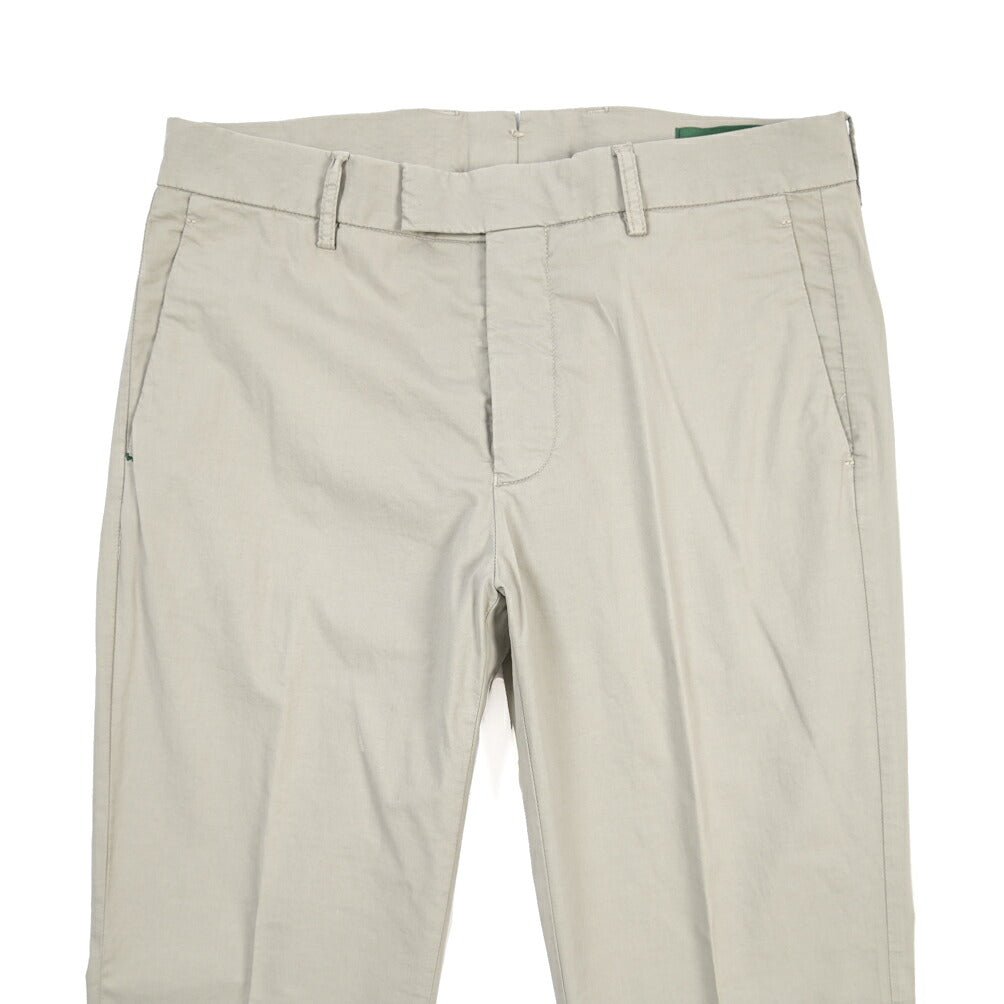 SUMMER SALE｜BERWICH “DAB FF CROP-GD” ストレッチコットン ノータックチノパンツ グレー(conza701) 48 | GUARDAROBA MILANO OFFICIAL STORE
