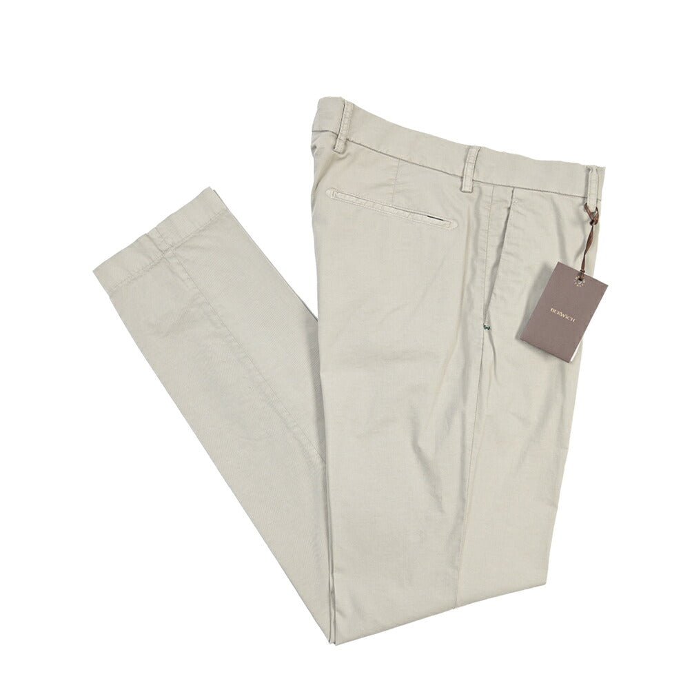 SUMMER SALE｜BERWICH “DAB FF CROP-GD” ストレッチコットン ノータックチノパンツ グレー(conza701) 48 | GUARDAROBA MILANO OFFICIAL STORE