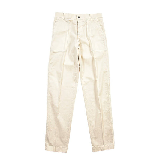 SUMMER SALE｜BERWICH “FATIGUE 185-GD” ストレッチコットン ベイカーパンツ オフホワイト(latte802) 46 | GUARDAROBA MILANO OFFICIAL STORE