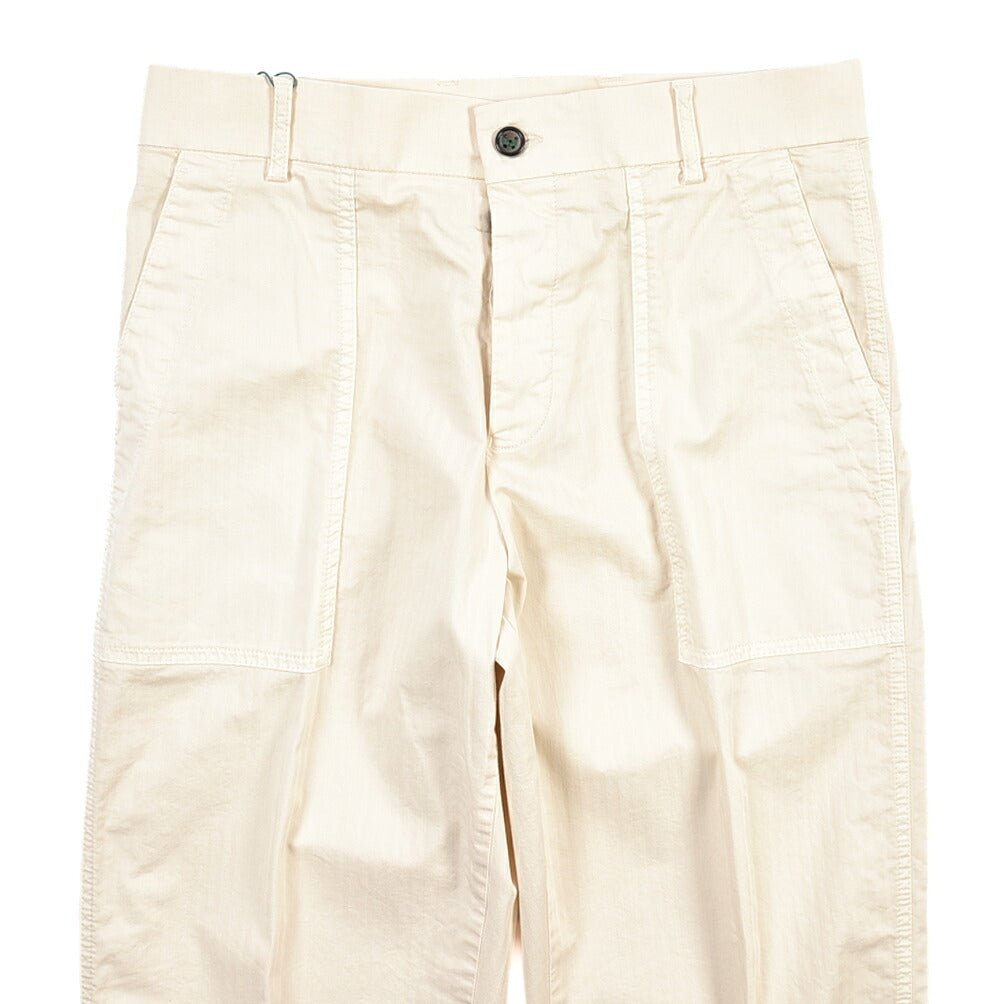 SUMMER SALE｜BERWICH “FATIGUE 185-GD” ストレッチコットン ベイカーパンツ オフホワイト(latte802) 46 | GUARDAROBA MILANO OFFICIAL STORE