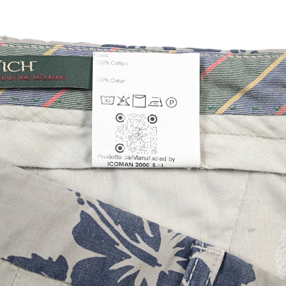 SUMMER SALE｜BERWICH “MORELLO 1P-GD” コットン100% ワンタックパンツ グレー(conza701) 50 | GUARDAROBA MILANO OFFICIAL STORE