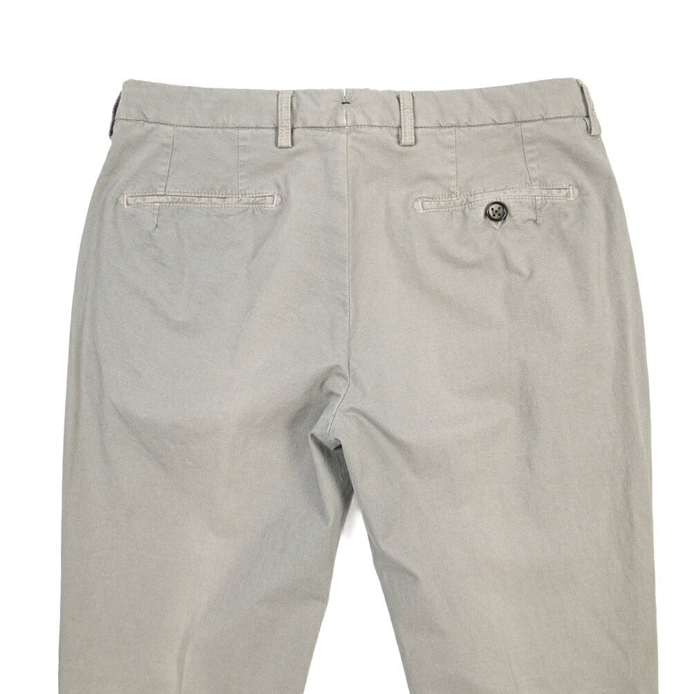 SUMMER SALE｜BERWICH “MORELLO 1P-GD” ストレッチコットン ワンタックチノパンツ グレー(conza701) 48 | GUARDAROBA MILANO OFFICIAL STORE