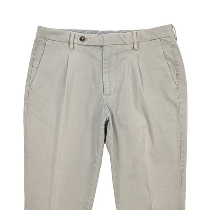 SUMMER SALE｜BERWICH “MORELLO 1P-GD” ストレッチコットン ワンタックチノパンツ グレー(conza701) 48 | GUARDAROBA MILANO OFFICIAL STORE
