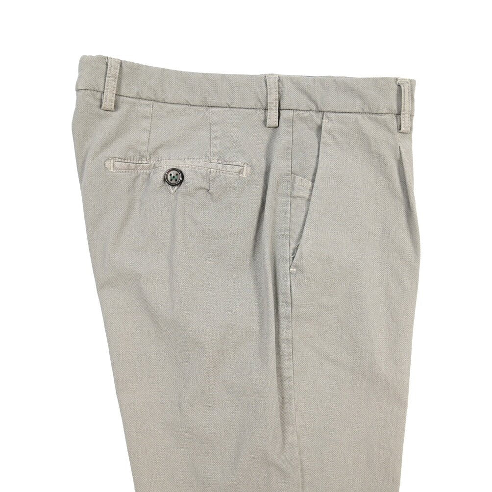 SUMMER SALE｜BERWICH “MORELLO 1P-GD” ストレッチコットン ワンタックチノパンツ グレー(conza701) 48 | GUARDAROBA MILANO OFFICIAL STORE