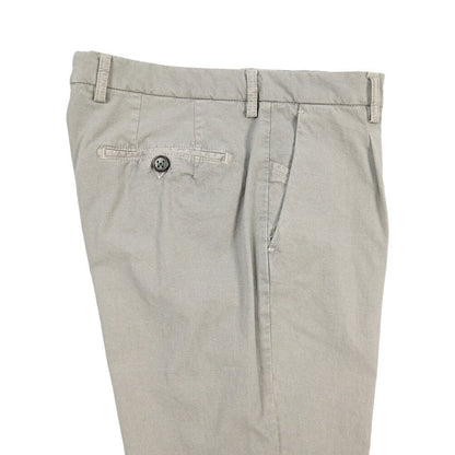 SUMMER SALE｜BERWICH “MORELLO 1P-GD” ストレッチコットン ワンタックチノパンツ グレー(conza701) 48 | GUARDAROBA MILANO OFFICIAL STORE