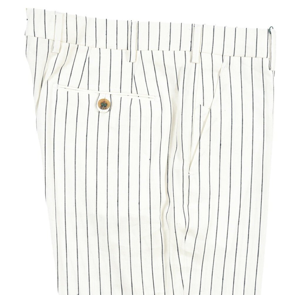 SUMMER SALE｜BERWICH “MORELLO リネン混 ノータックスラックス ホワイト(white) 50 | GUARDAROBA MILANO OFFICIAL STORE