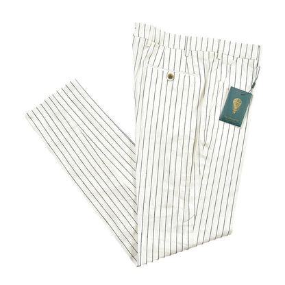 SUMMER SALE｜BERWICH “MORELLO リネン混 ノータックスラックス ホワイト(white) 50 | GUARDAROBA MILANO OFFICIAL STORE