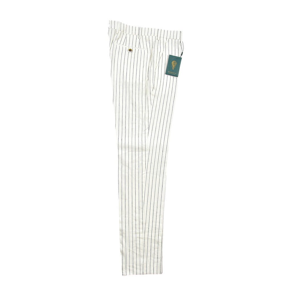 SUMMER SALE｜BERWICH “MORELLO リネン混 ノータックスラックス ホワイト(white) 50 | GUARDAROBA MILANO OFFICIAL STORE