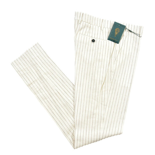 SUMMER SALE｜BERWICH “MORELLO” リネン混 ノータックスラックス オフホワイト(ecru) 50 | GUARDAROBA MILANO OFFICIAL STORE