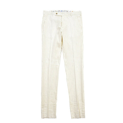 SUMMER SALE｜BERWICH “MORELLO” リネン混 ノータックスラックス オフホワイト(ecru) 50 | GUARDAROBA MILANO OFFICIAL STORE