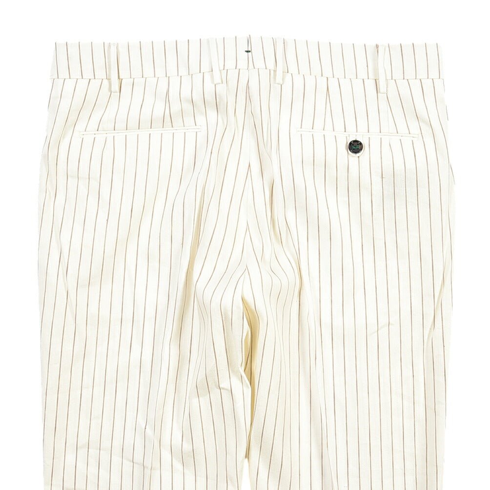 SUMMER SALE｜BERWICH “MORELLO” リネン混 ノータックスラックス オフホワイト(ecru) 50 | GUARDAROBA MILANO OFFICIAL STORE