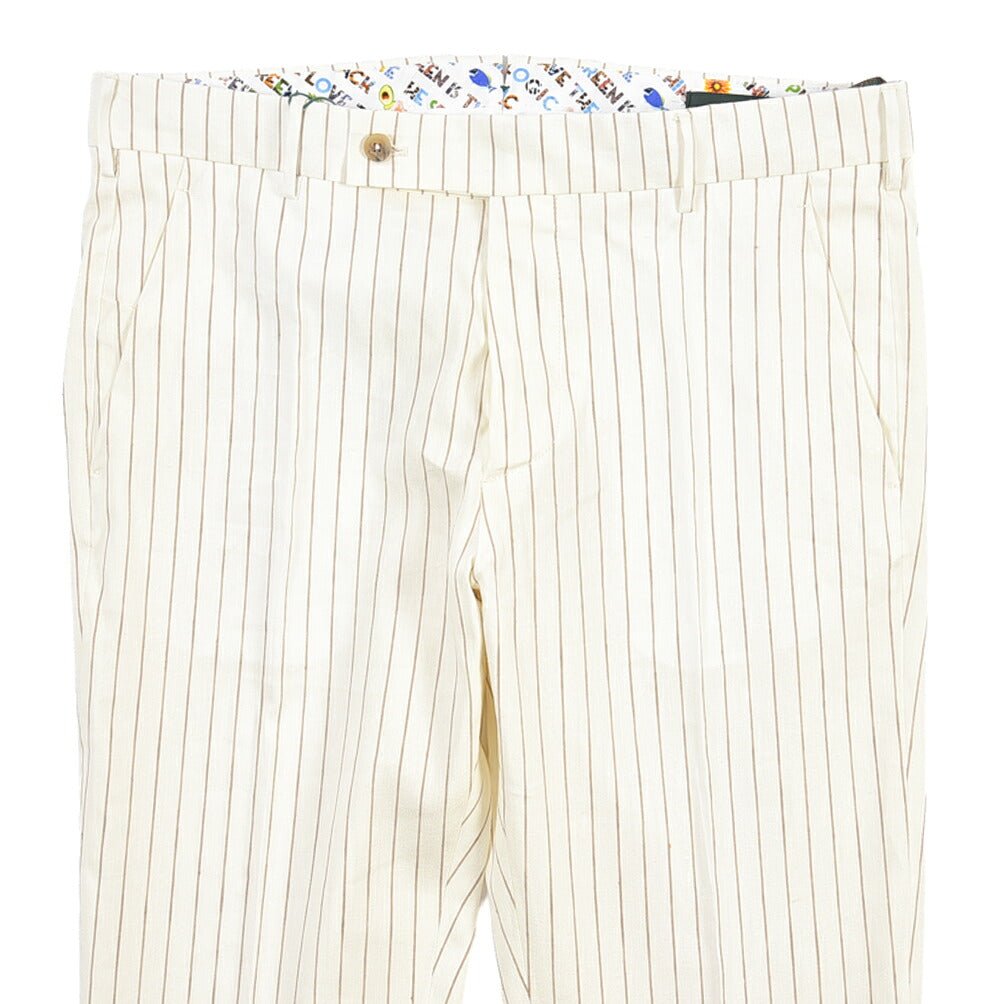 SUMMER SALE｜BERWICH “MORELLO” リネン混 ノータックスラックス オフホワイト(ecru) 50 | GUARDAROBA MILANO OFFICIAL STORE