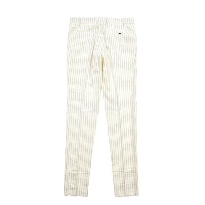 SUMMER SALE｜BERWICH “MORELLO” リネン混 ノータックスラックス オフホワイト(ecru) 50 | GUARDAROBA MILANO OFFICIAL STORE
