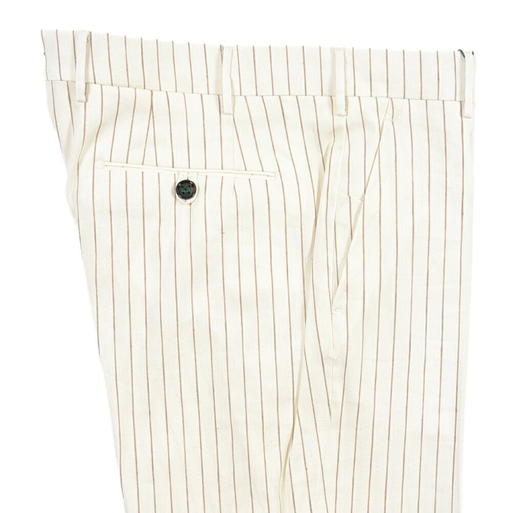 SUMMER SALE｜BERWICH “MORELLO” リネン混 ノータックスラックス オフホワイト(ecru) 50 | GUARDAROBA MILANO OFFICIAL STORE