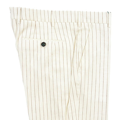SUMMER SALE｜BERWICH “MORELLO” リネン混 ノータックスラックス オフホワイト(ecru) 50 | GUARDAROBA MILANO OFFICIAL STORE
