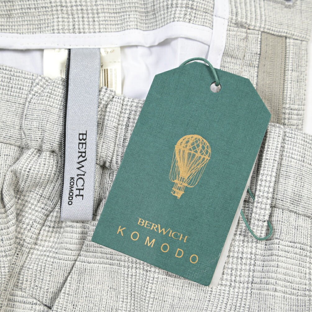 SUMMER SALE｜BERWICH “MORELLO ELAX” ストレッチコットン ノータックパンツ ライトグレー(ice) 50 | GUARDAROBA MILANO OFFICIAL STORE