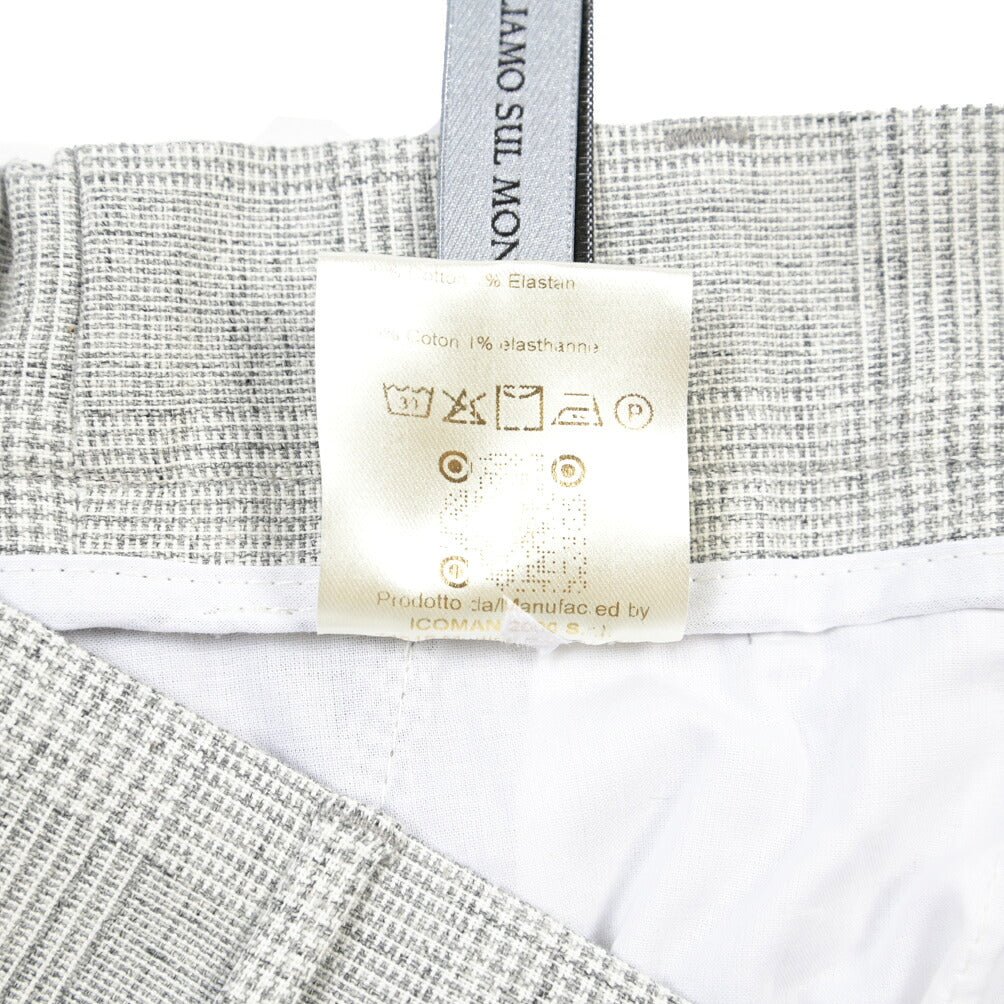 SUMMER SALE｜BERWICH “MORELLO ELAX” ストレッチコットン ノータックパンツ ライトグレー(ice) 50 | GUARDAROBA MILANO OFFICIAL STORE