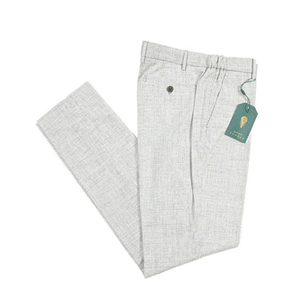 SUMMER SALE｜BERWICH “MORELLO ELAX” ストレッチコットン ノータックパンツ ライトグレー(ice) 50 | GUARDAROBA MILANO OFFICIAL STORE