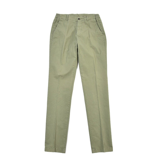 SUMMER SALE｜BERWICH “MORELLO ELAX-GD” ストレッチコットン ノータックチノパンツ カーキグリーン(verde9517) 46 | GUARDAROBA MILANO OFFICIAL STORE