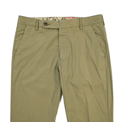SUMMER SALE｜BERWICH “MORELLO-GD” リヨセル混コットン ノータックパンツ カーキグリーン(militare5520) 48 | GUARDAROBA MILANO OFFICIAL STORE