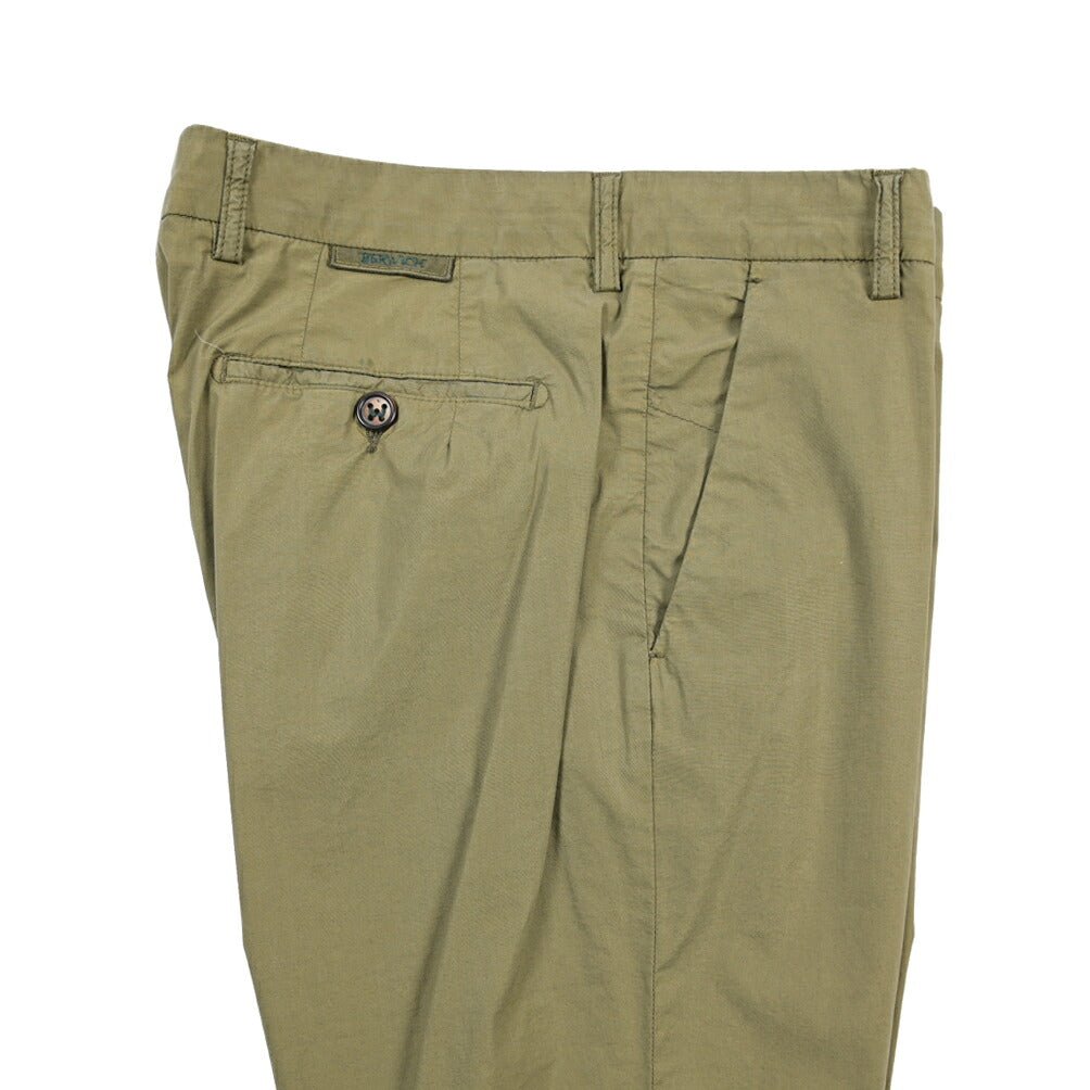 SUMMER SALE｜BERWICH “MORELLO-GD” リヨセル混コットン ノータックパンツ カーキグリーン(militare5520) 48 | GUARDAROBA MILANO OFFICIAL STORE