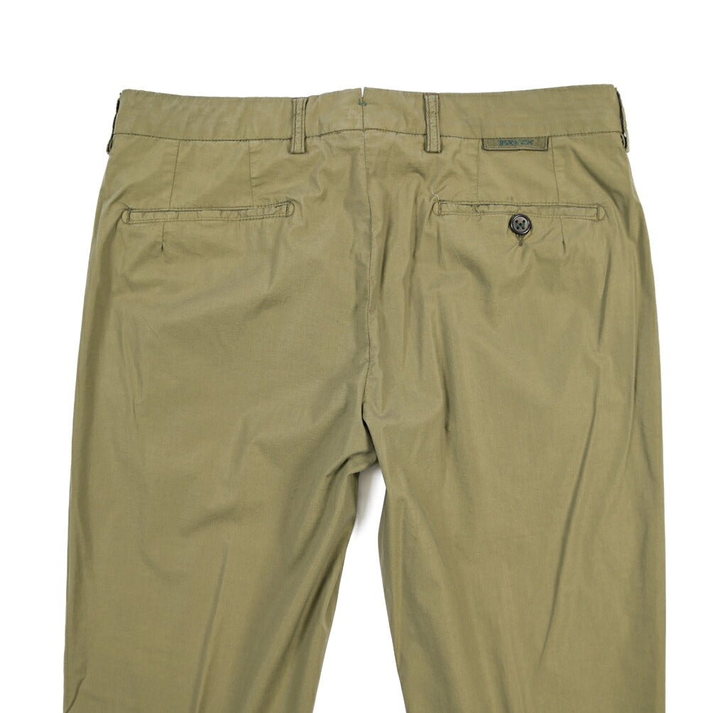 SUMMER SALE｜BERWICH “MORELLO-GD” リヨセル混コットン ノータックパンツ カーキグリーン(militare5520) 48 | GUARDAROBA MILANO OFFICIAL STORE