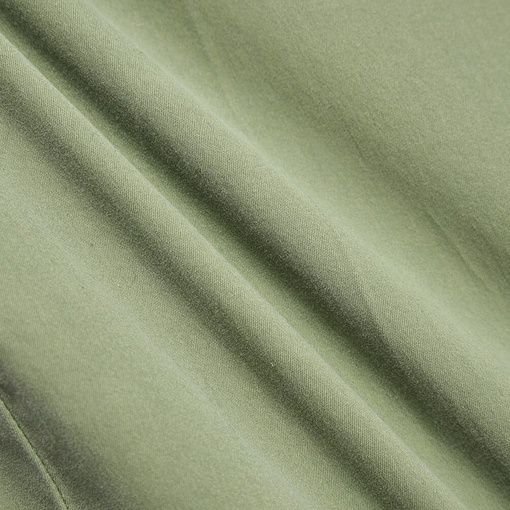 SUMMER SALE｜BERWICH “MORELLO-GD” シルク混コットン ノータックスラックス カーキグリーン(verde296) 48 | GUARDAROBA MILANO OFFICIAL STORE