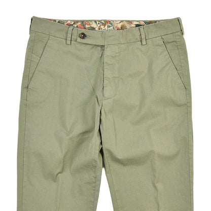 SUMMER SALE｜BERWICH “MORELLO-GD” ストレッチコットン ノータックチノパンツ カーキグリーン(verde9517) 48 | GUARDAROBA MILANO OFFICIAL STORE