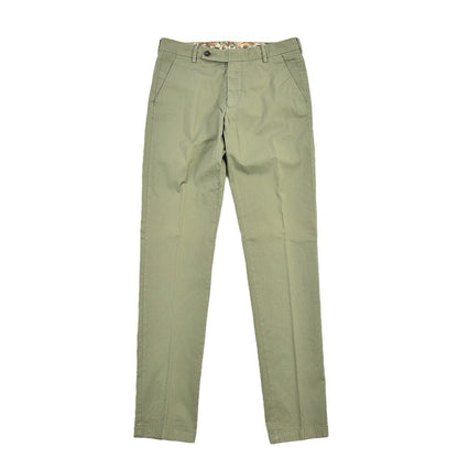 SUMMER SALE｜BERWICH “MORELLO-GD” ストレッチコットン ノータックチノパンツ カーキグリーン(verde9517) 48 | GUARDAROBA MILANO OFFICIAL STORE
