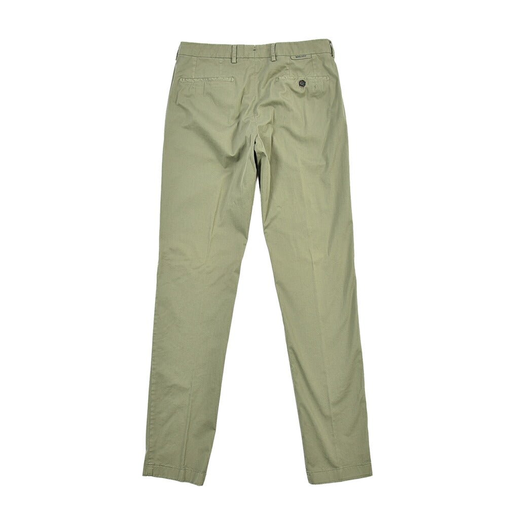 SUMMER SALE｜BERWICH “MORELLO-GD” ストレッチコットン ノータックチノパンツ カーキグリーン(verde9517) 48 | GUARDAROBA MILANO OFFICIAL STORE