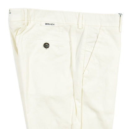 SUMMER SALE｜BERWICH “MORELLO-GD” ストレッチコットン ノータックチノパンツ ホワイト(panna001) 48 | GUARDAROBA MILANO OFFICIAL STORE