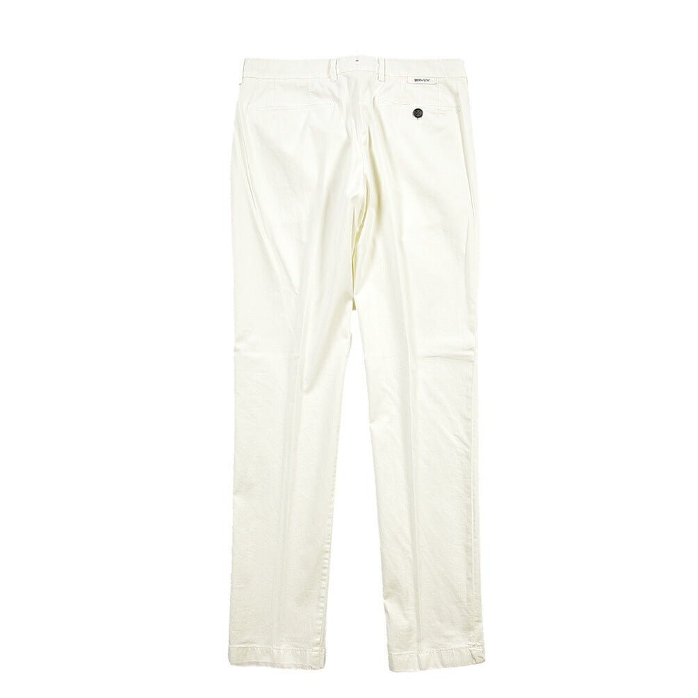 SUMMER SALE｜BERWICH “MORELLO-GD” ストレッチコットン ノータックチノパンツ ホワイト(panna001) 48 | GUARDAROBA MILANO OFFICIAL STORE