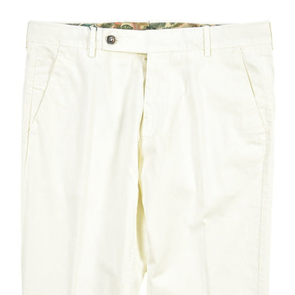 SUMMER SALE｜BERWICH “MORELLO-GD” ストレッチコットン ノータックチノパンツ ホワイト(panna001) 48 | GUARDAROBA MILANO OFFICIAL STORE