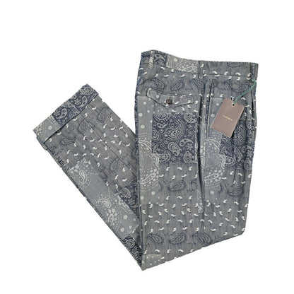SUMMER SALE｜BERWICH “NEGRONI LUX-GD” コットン100% ツータックパンツ ネイビー(indigo) 46 | GUARDAROBA MILANO OFFICIAL STORE