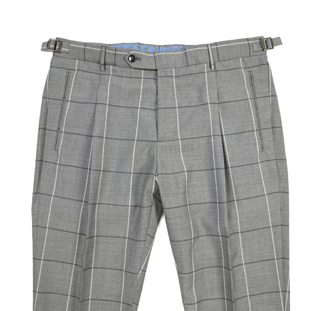 SUMMER SALE｜BERWICH “RETRO 1P” ヴァージンウール100% ワンタックスラックス グレー(matt grey) 52 | GUARDAROBA MILANO OFFICIAL STORE