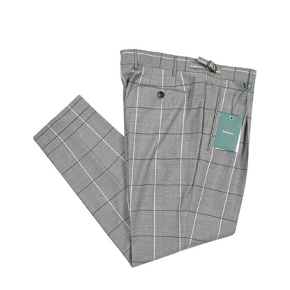 SUMMER SALE｜BERWICH “RETRO 1P” ヴァージンウール100% ワンタックスラックス グレー(matt grey) 52 | GUARDAROBA MILANO OFFICIAL STORE