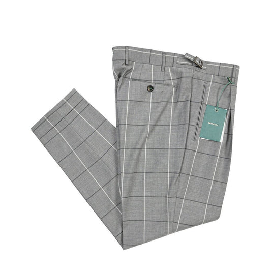 SUMMER SALE｜BERWICH “RETRO 1P” ヴァージンウール100% ワンタックスラックス グレー(matt grey) 52 | GUARDAROBA MILANO OFFICIAL STORE