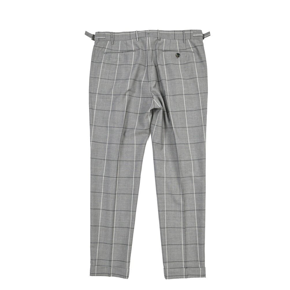 SUMMER SALE｜BERWICH “RETRO 1P” ヴァージンウール100% ワンタックスラックス グレー(matt grey) 52 | GUARDAROBA MILANO OFFICIAL STORE