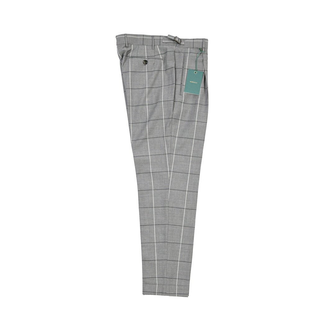 SUMMER SALE｜BERWICH “RETRO 1P” ヴァージンウール100% ワンタックスラックス グレー(matt grey) 52 | GUARDAROBA MILANO OFFICIAL STORE