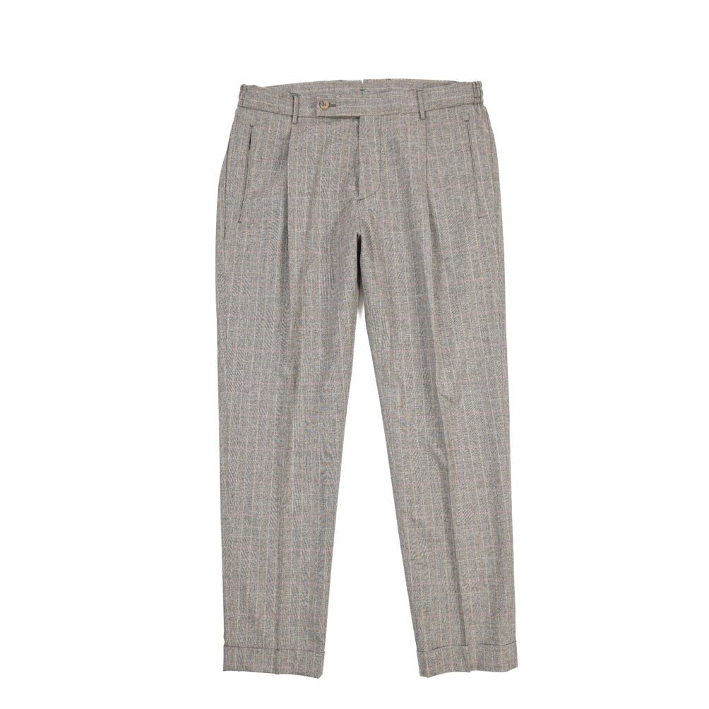 SUMMER SALE｜BERWICH “RETRO ELAX” コットン混ウール ワンタックパンツ ブラウン(brown) 50 | GUARDAROBA MILANO OFFICIAL STORE