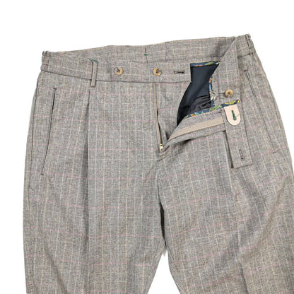 SUMMER SALE｜BERWICH “RETRO ELAX” コットン混ウール ワンタックパンツ ブラウン(brown) 50 | GUARDAROBA MILANO OFFICIAL STORE