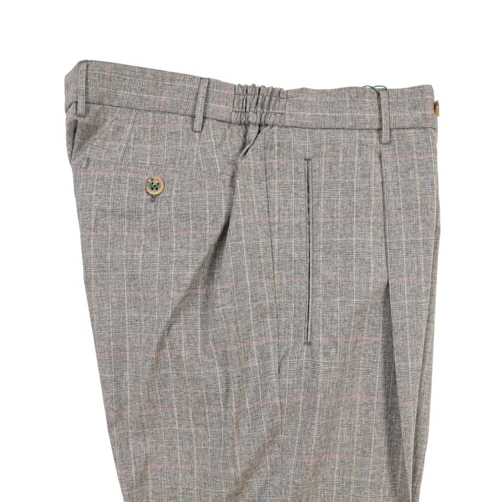 SUMMER SALE｜BERWICH “RETRO ELAX” コットン混ウール ワンタックパンツ ブラウン(brown) 50 | GUARDAROBA MILANO OFFICIAL STORE