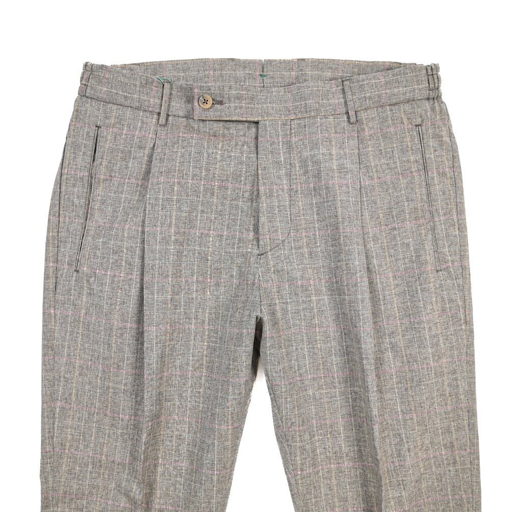 SUMMER SALE｜BERWICH “RETRO ELAX” コットン混ウール ワンタックパンツ ブラウン(brown) 50 | GUARDAROBA MILANO OFFICIAL STORE