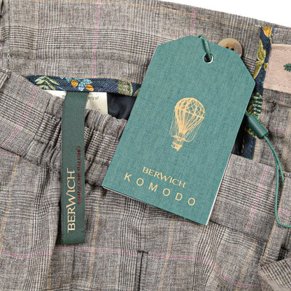 SUMMER SALE｜BERWICH “RETRO ELAX” コットン混ウール ワンタックパンツ ブラウン(brown) 50 | GUARDAROBA MILANO OFFICIAL STORE